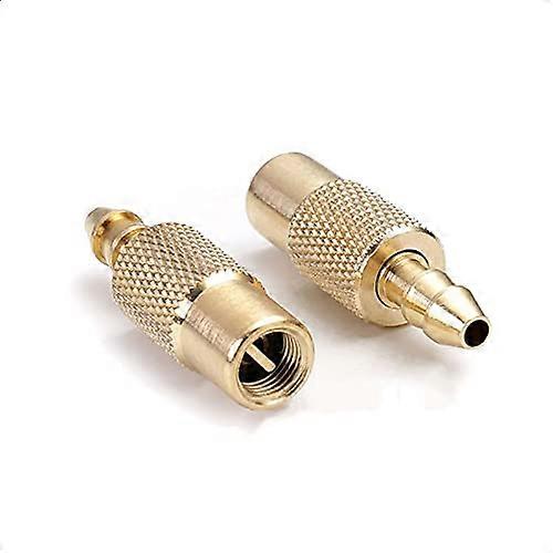 Brass Tire Valve Brass Air Pump Clip Car Tire Inflator Valve Connector 6mm Copper Accessories (Pack of 2)