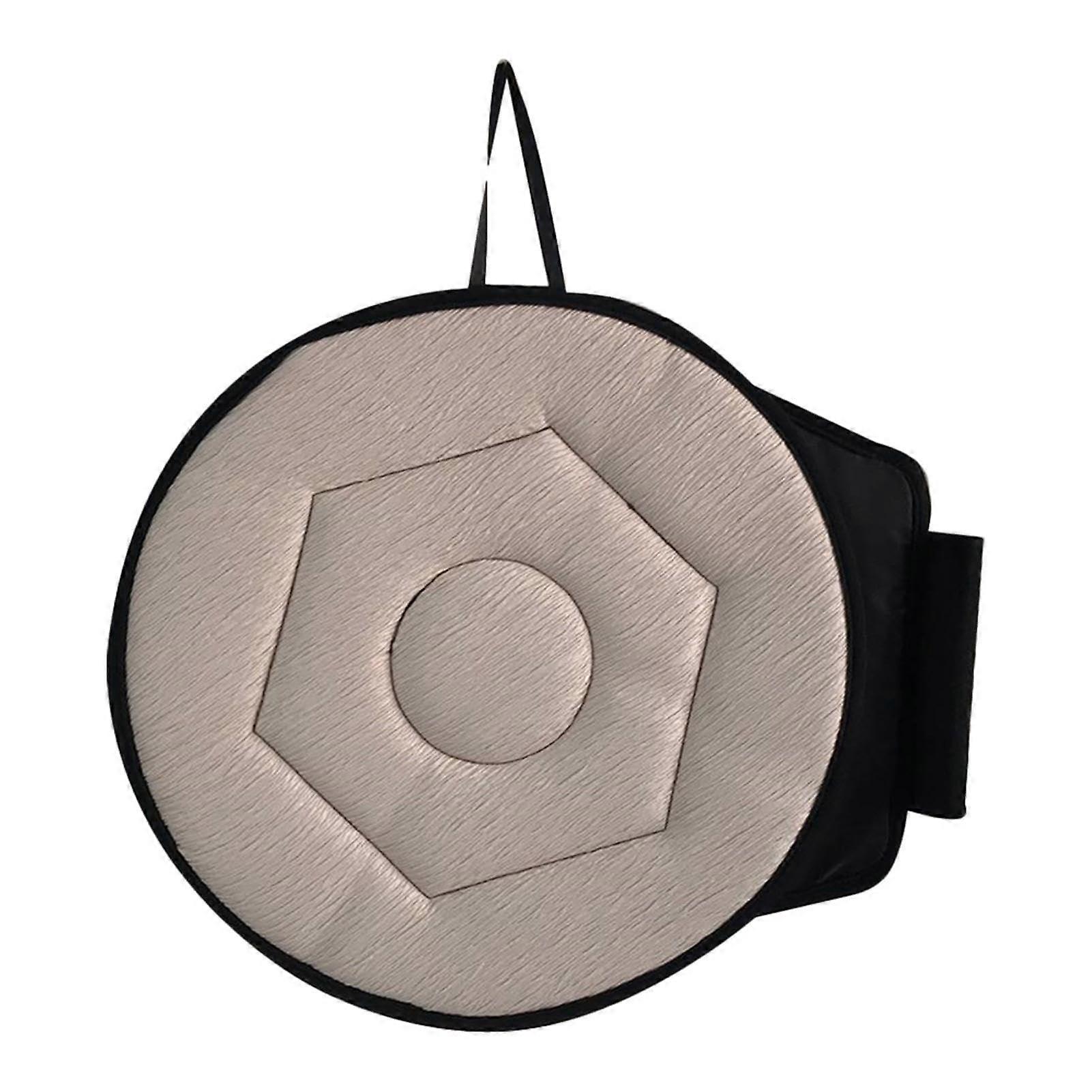 Rotating Seat Cushion for Car - Portable Non-Slip Comfort Cushion in Beige, Ideal for Office and Travel Use