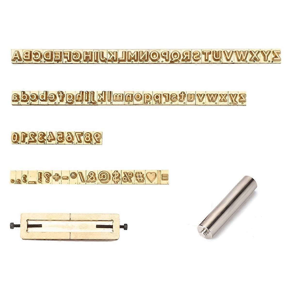 83PCS Brass Stamping Tools Flexible Letters Numbers Alphabets Symbols Characters Molds Leather Meta
