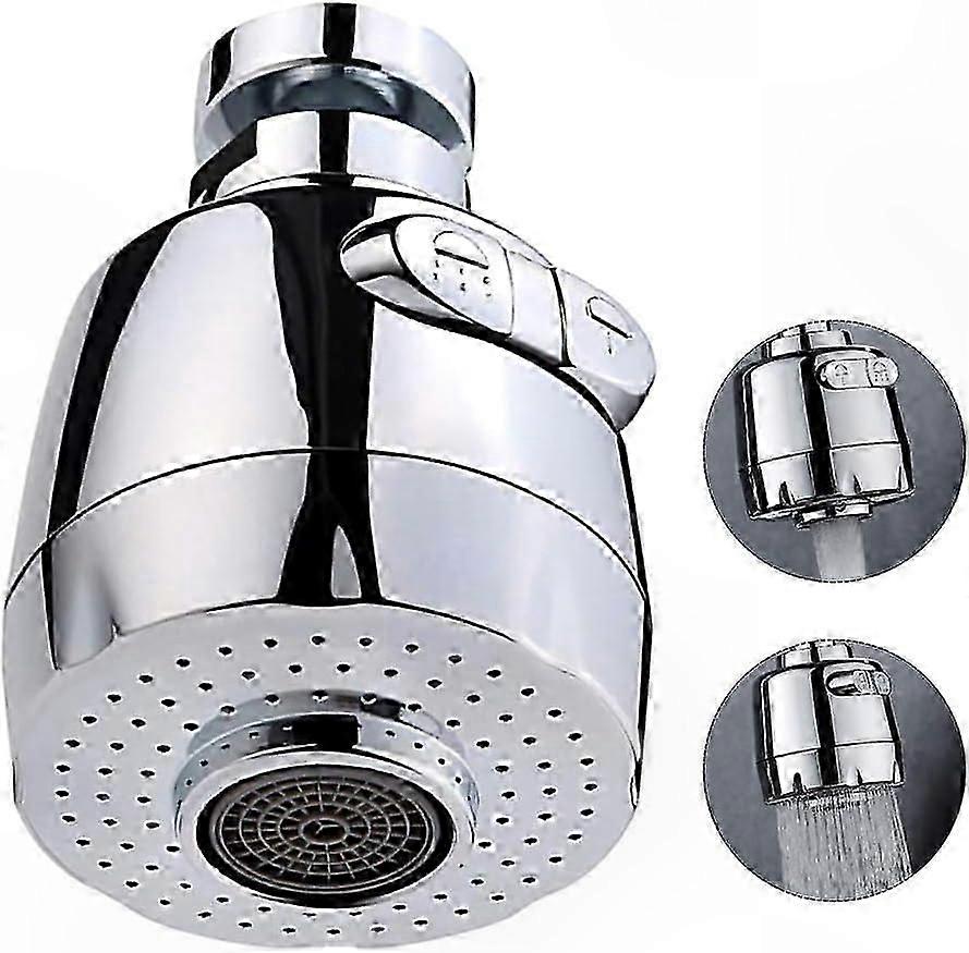 Adjustable 2-Mode Faucet Aerator with 360 Swivel for Kitchen and Bathroom Use