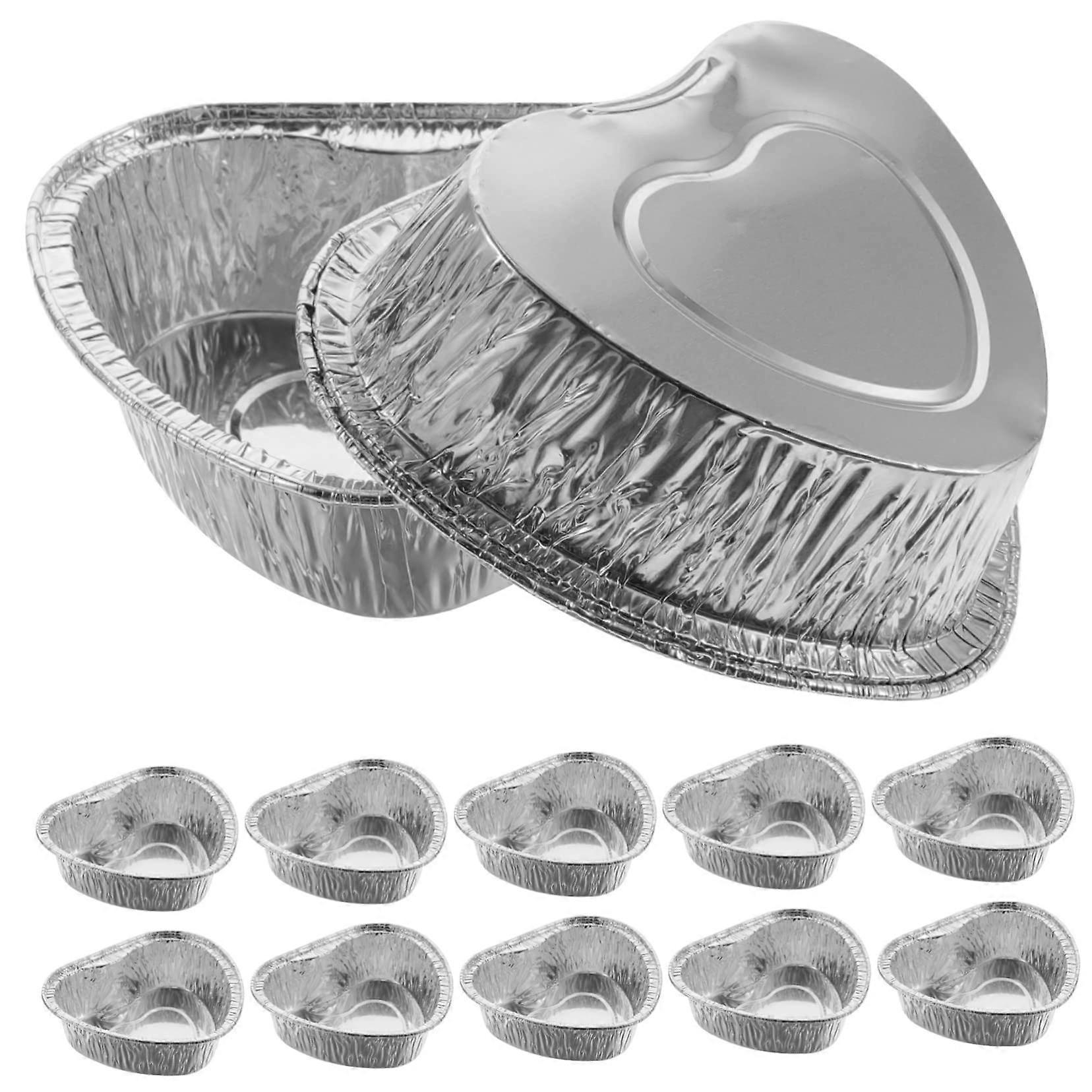 100pcs Aluminum Foil Pudding Cups Baking Tins Foil Cupcake Cases Heat Conductive Dishwasher Safe