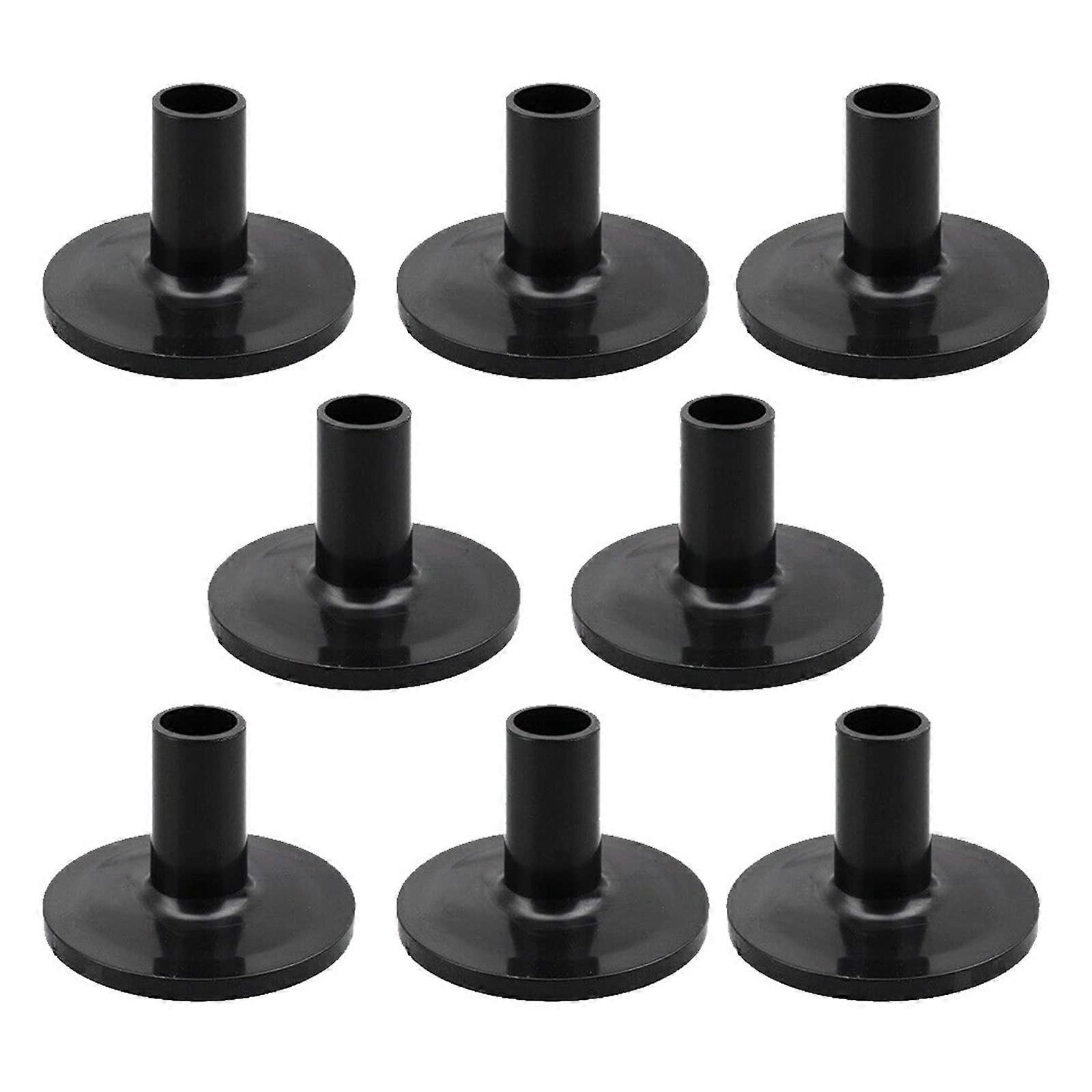 8 Piece Cymbal Sleeve Set with Base for Drum Stand Instruments Practical Portable Percussion 3.8x3.8x2.6cm Black