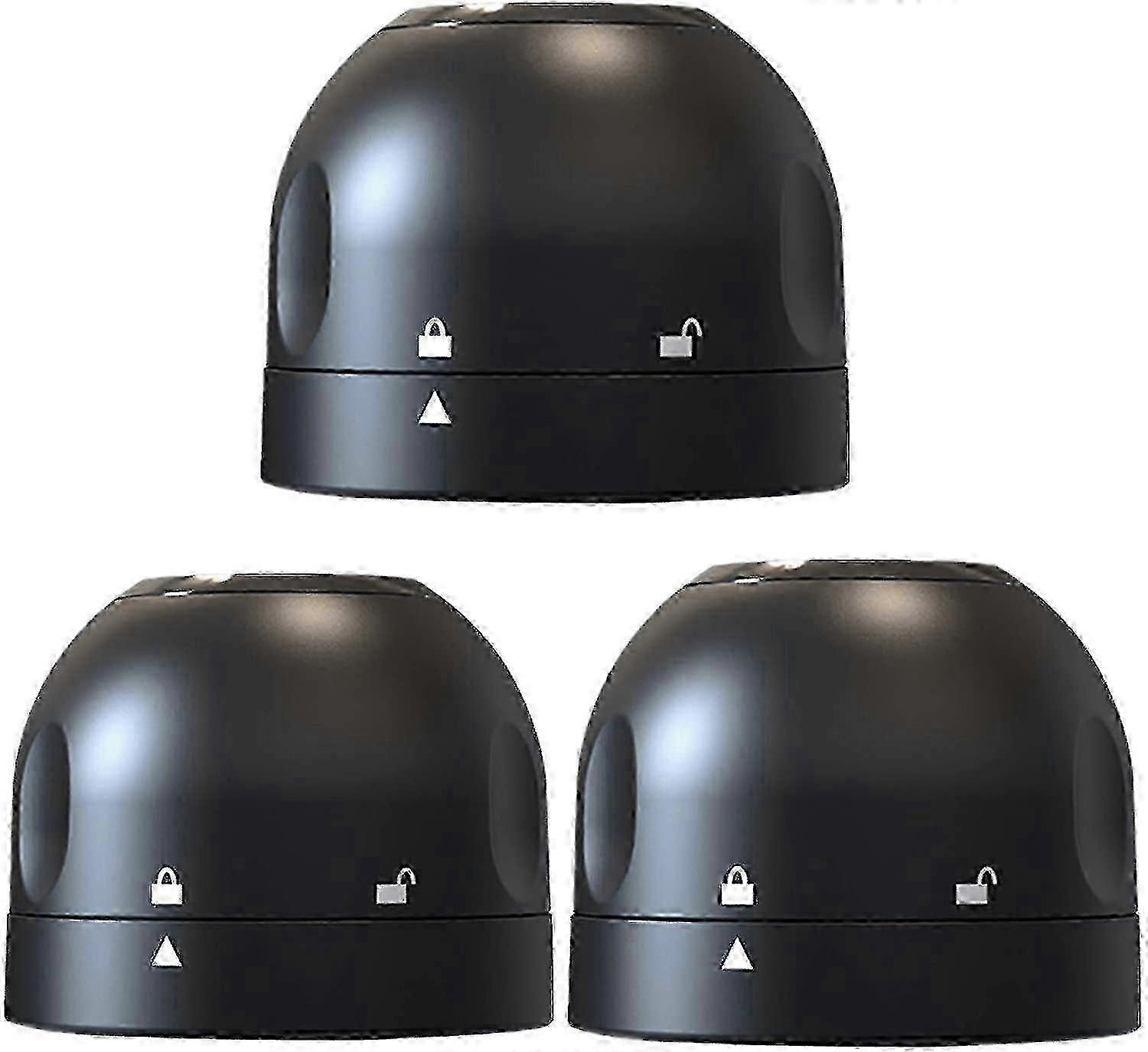 سدادة الشمبانيا - سدادة نبيذ مانعة للتسرب من السيليكون ، ختم زجاجة نبيذ فوار ، فلين الشمبانيا 3 قطع أسود