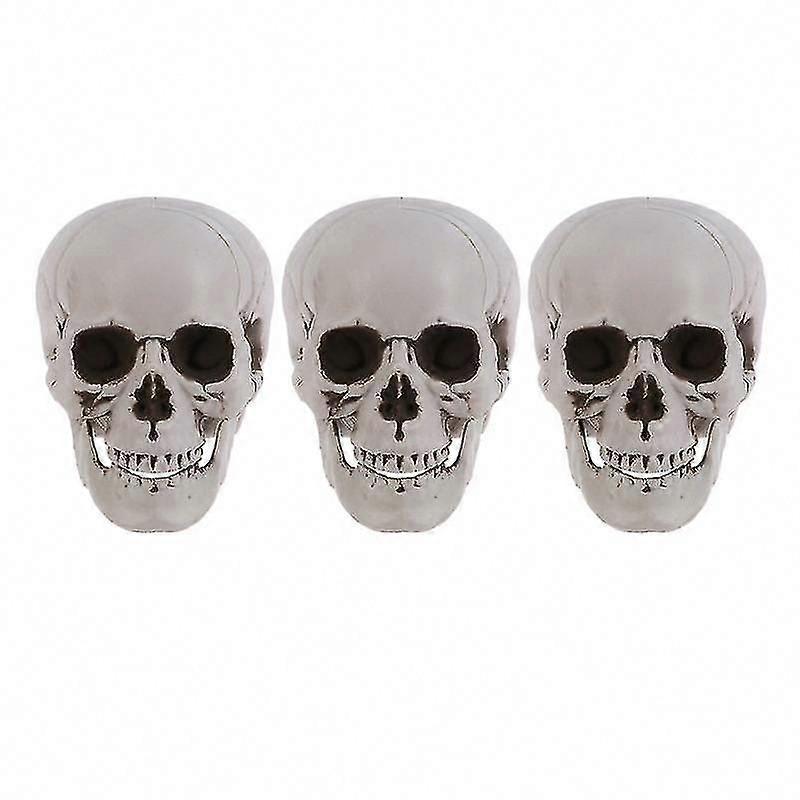 3pcs Plastic Skull For Halloween Decorations Party Props