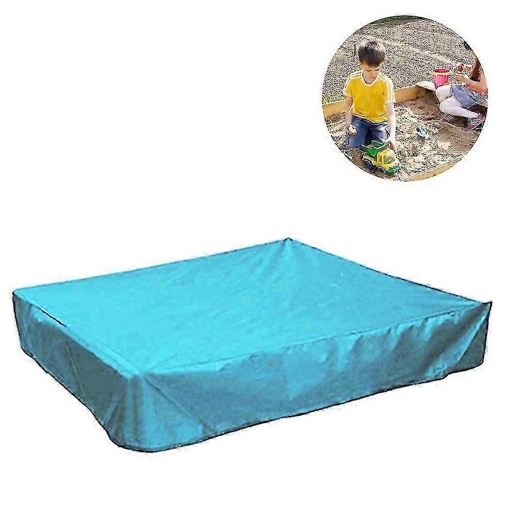 Sandbox Cover with Drawstring, Square Dust and Rain Protection (120*120*20cm, Sky Blue)