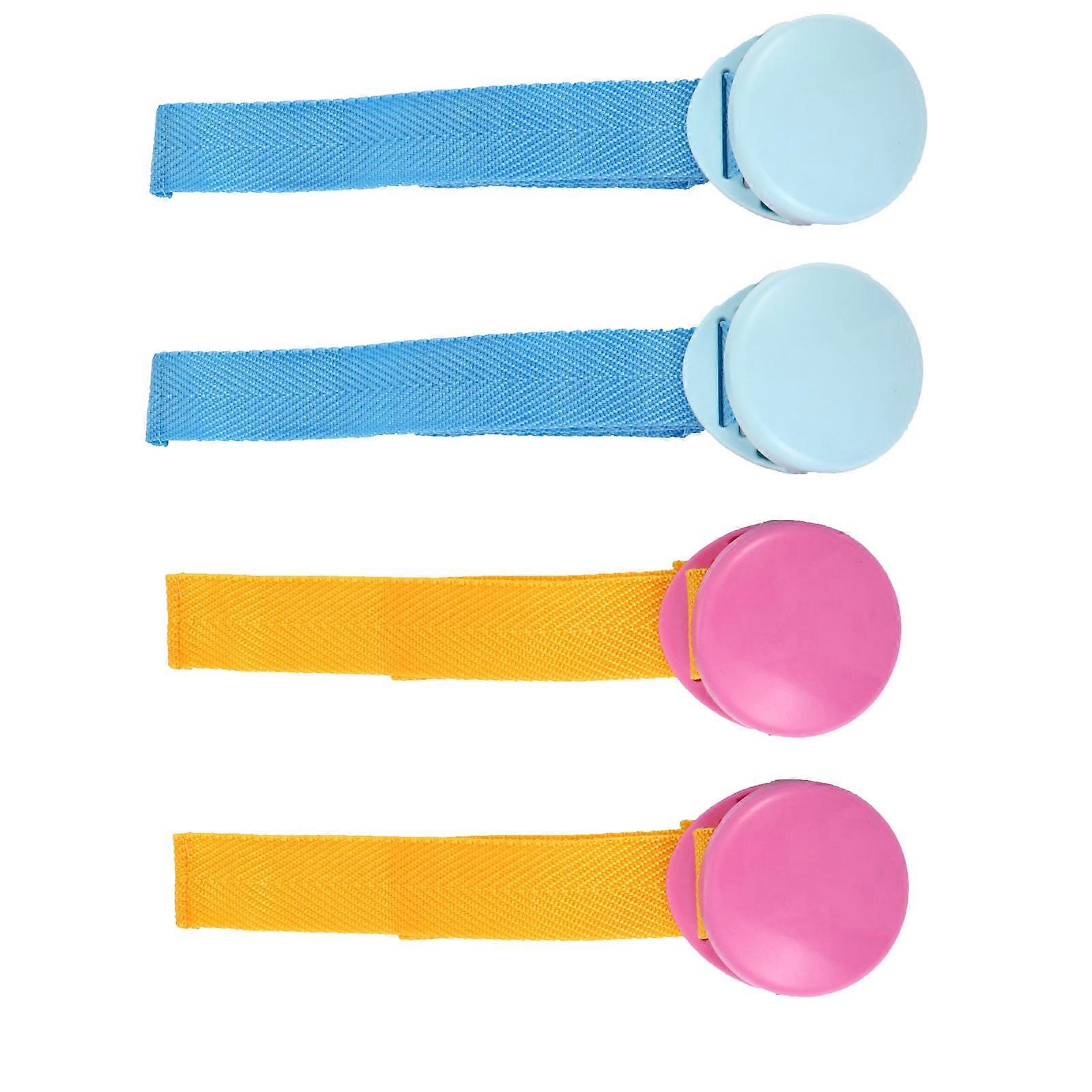 4pcs Durable Multi Purpose Stroller Blanket Clips with Double Sided Teeth for Securing Blankets, Pushchair Covers, Non Slip Hard Clamp, Assorted