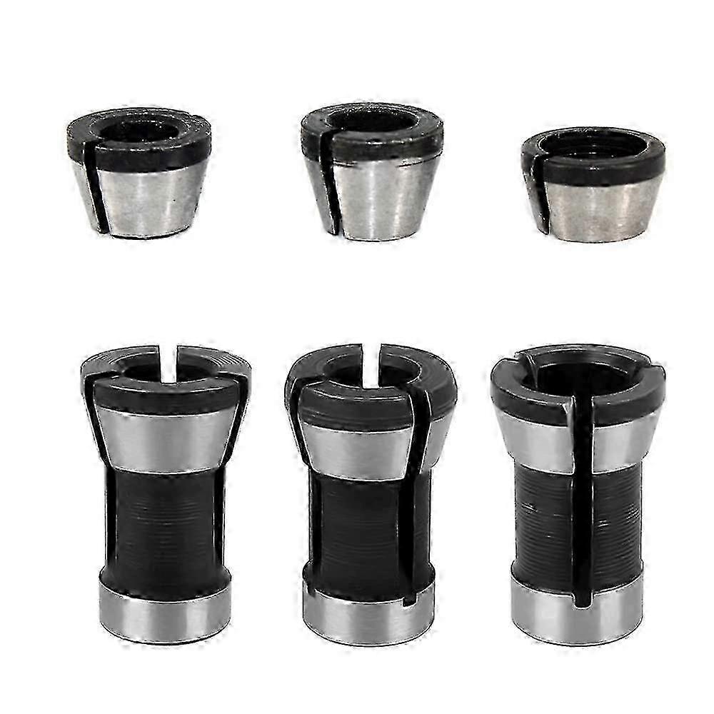 3-Piece High Precision Trimmer Collet Adapter Set for Router Bit Chuck Clamping and Tool Compatibility
