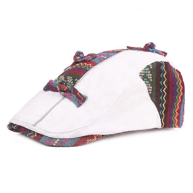 Béret Chapeau Style Chinois Casquette À Pointe Fleur Dame Béret Style Ethnique...