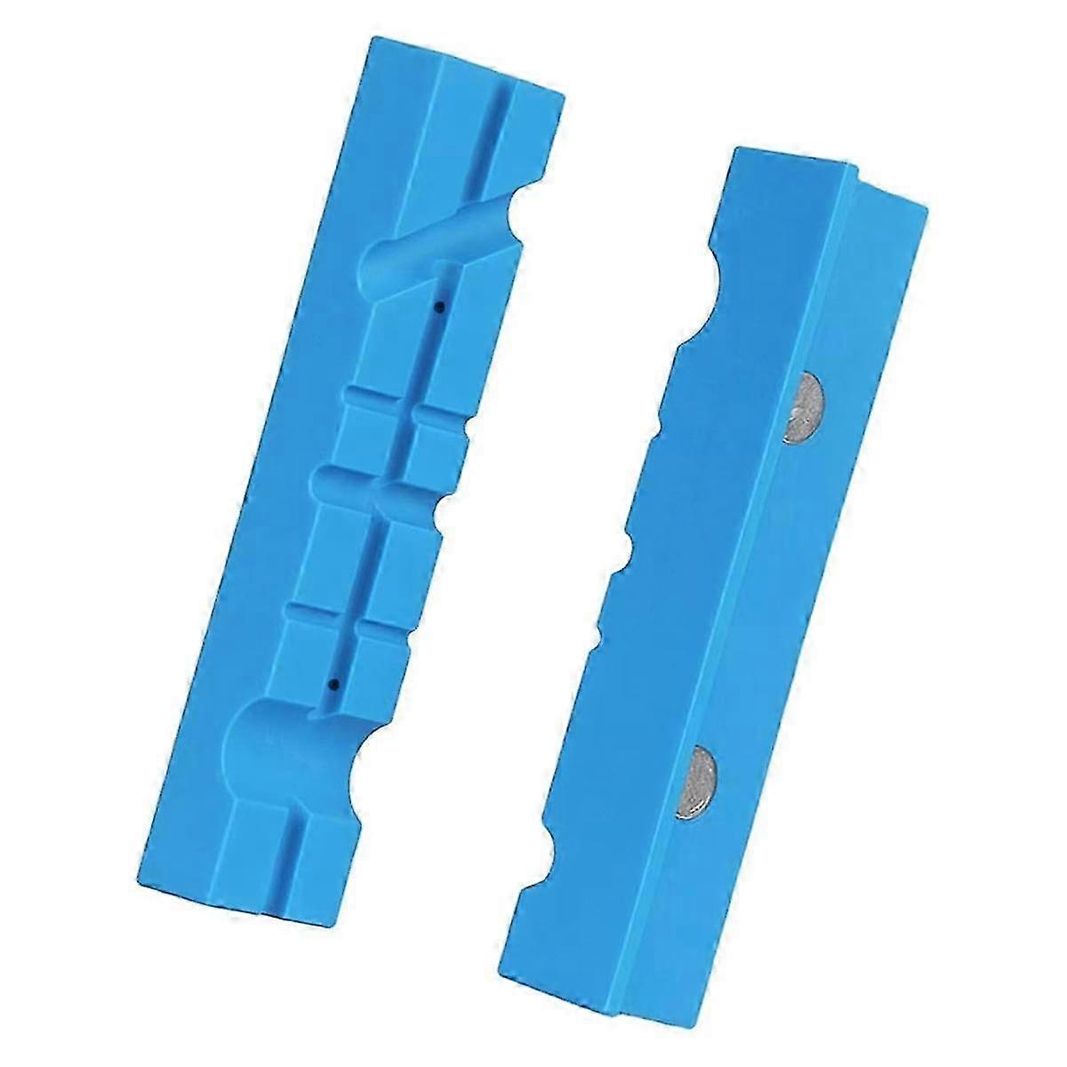 Vise Jaw Pads 5inch,1 Pair Soft Jaws for Bench Vise Universal Jaw Covers Multi-Groove Design Clamping Metal Plastics