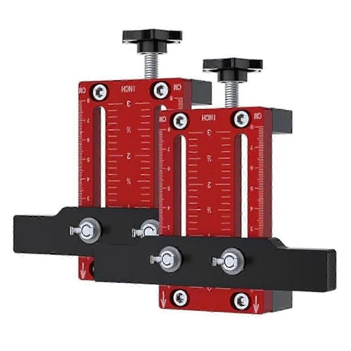 Kabinetdør installatørsæt Kit: 2 stk Aluminiumslegering Positionering Jig & Justerbart dørhængsel til kabinet hardware