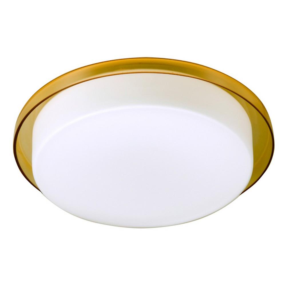Linea Verdace Tray Flush Ceiling Light Orange