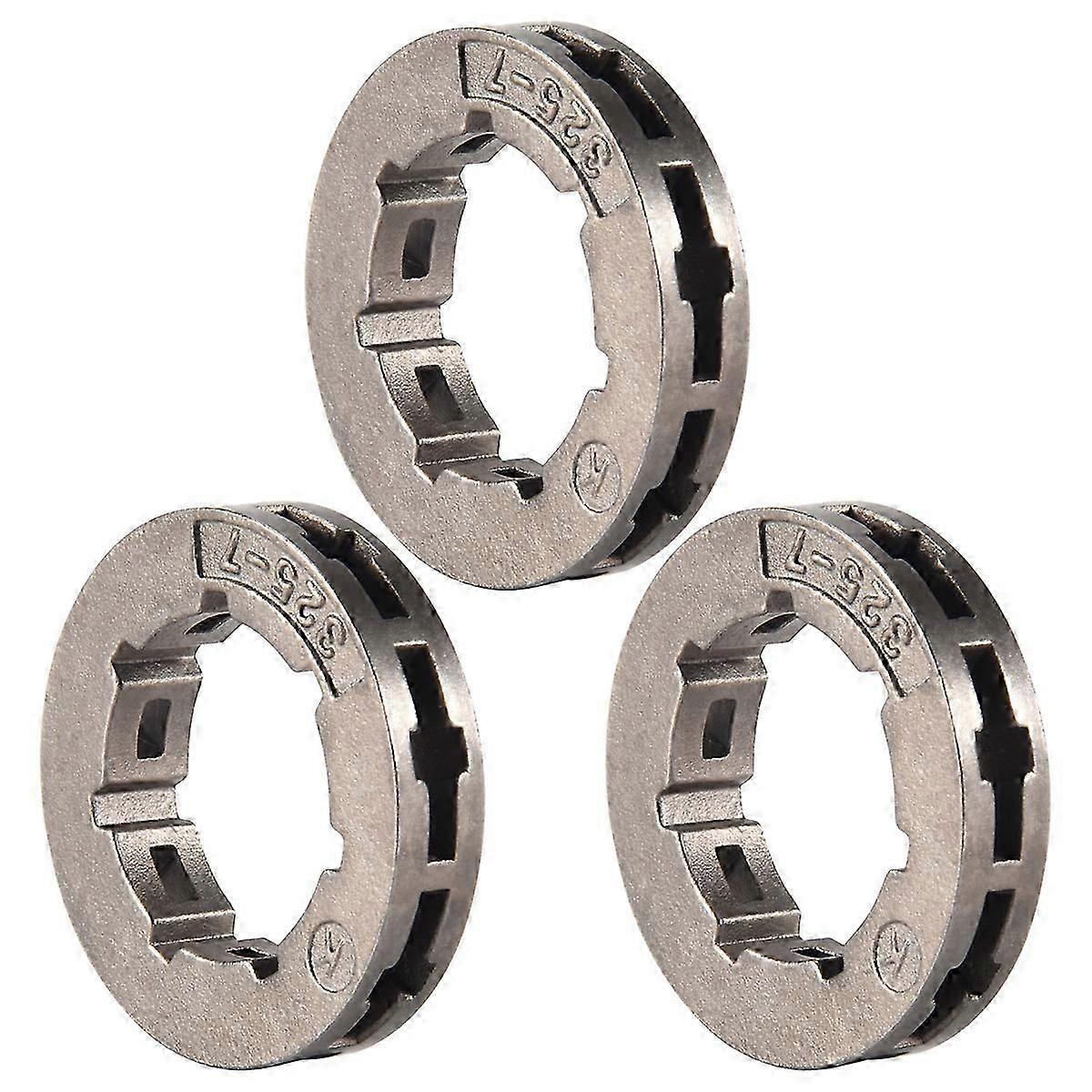 3Pcs Metal Chainsaw Spare Part Chain Saw Sprocket Rim Power Mate