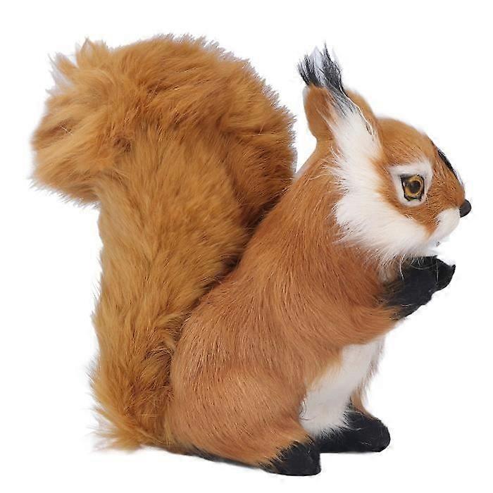 Vingvo Plush Squirrel Simulation Squirrel Large Cute Realistic Simulation Squirrel Crafts Decorations Ornament