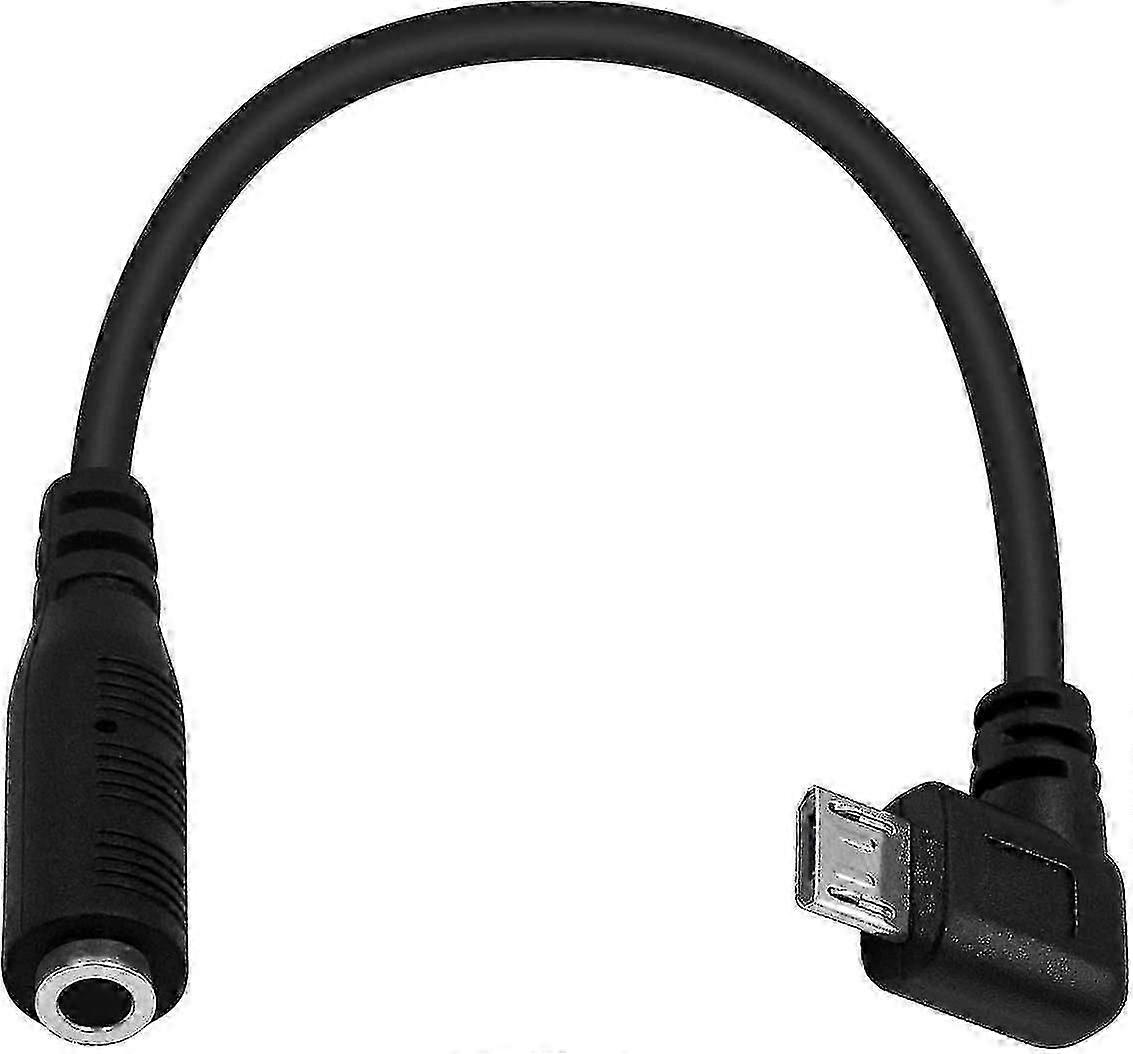 Mikro Usb 3.5mm Jack Ses Adaptörü Kablosu, Mikro Usb'ye Ses, Sağ Açılı Mikro Usb Erkek 4 Kutuplu 3.5mm Dişi Kablo Kablosu Aktif Klip Mikrofon Mikrofon Için