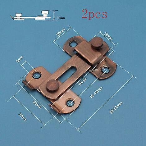 2pcs Gate Lock, Gate with Sliding Screw Locking Bolt for Garden, Red Bronze