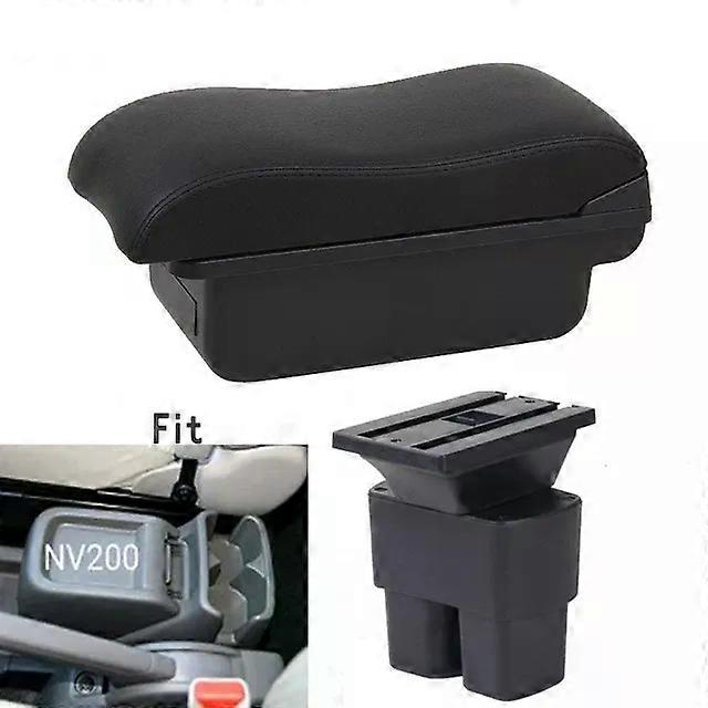 For Nissan NV200 Evalia Armrest Box Arm Elbow Rest Center Console Storage Case Modification Accessories with Cup Holder USB Port