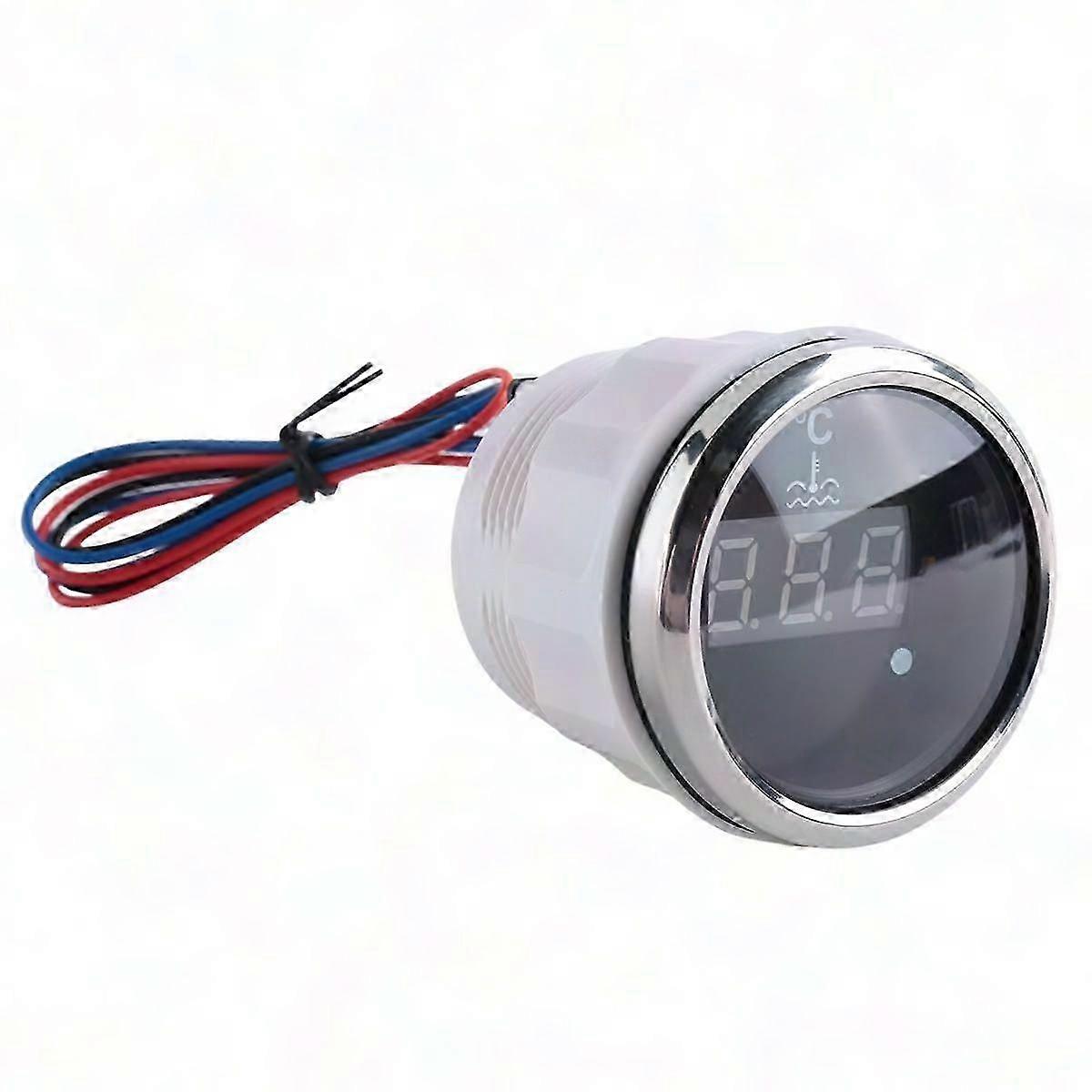52mm Digital Water Temp Gauge 0-120C Universal Water Temperature Meter with Alarm & Red Backlight