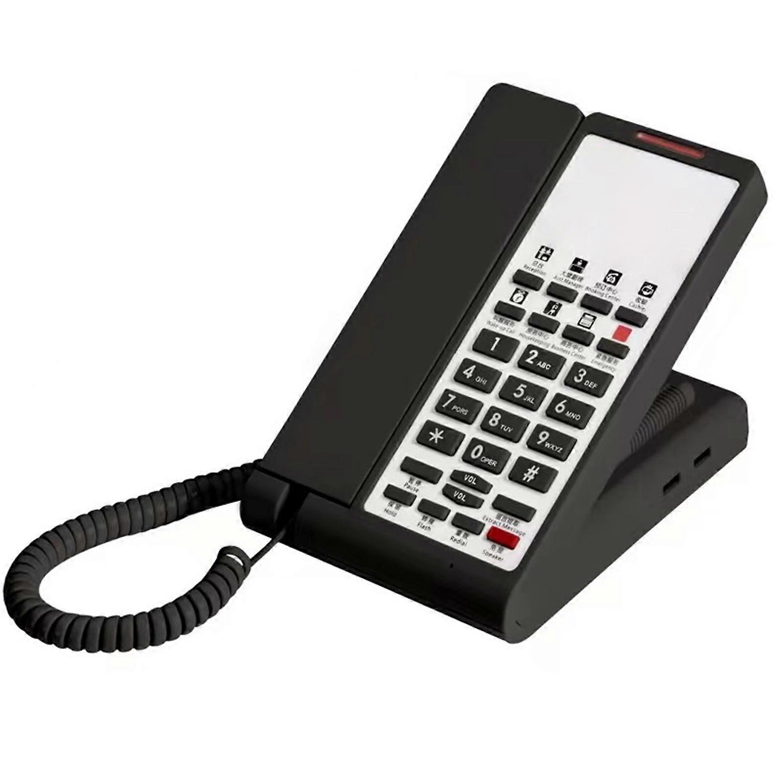 Large Button Phone for Seniors Corded Phone Noise Reduction Phone Wall Mountable for Hearing Guest Room Hotel Office Multicolor