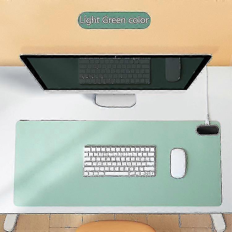 Large Size Leather Waterproof Heating Table Mat Heated Mouse Pad For Working Hands Warmer