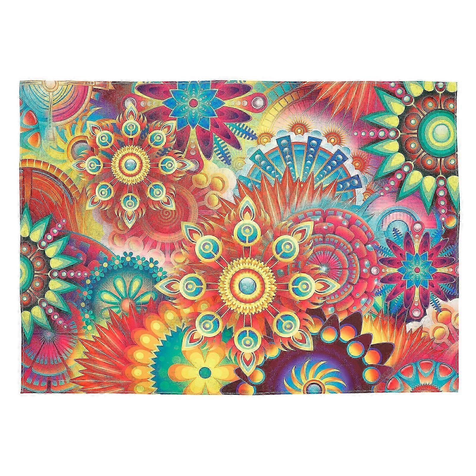 Decorative Table Cloth Rectangle Dining Table Cover Assorted Color Flax 140X100X0.1CM For Kitchens 1Set