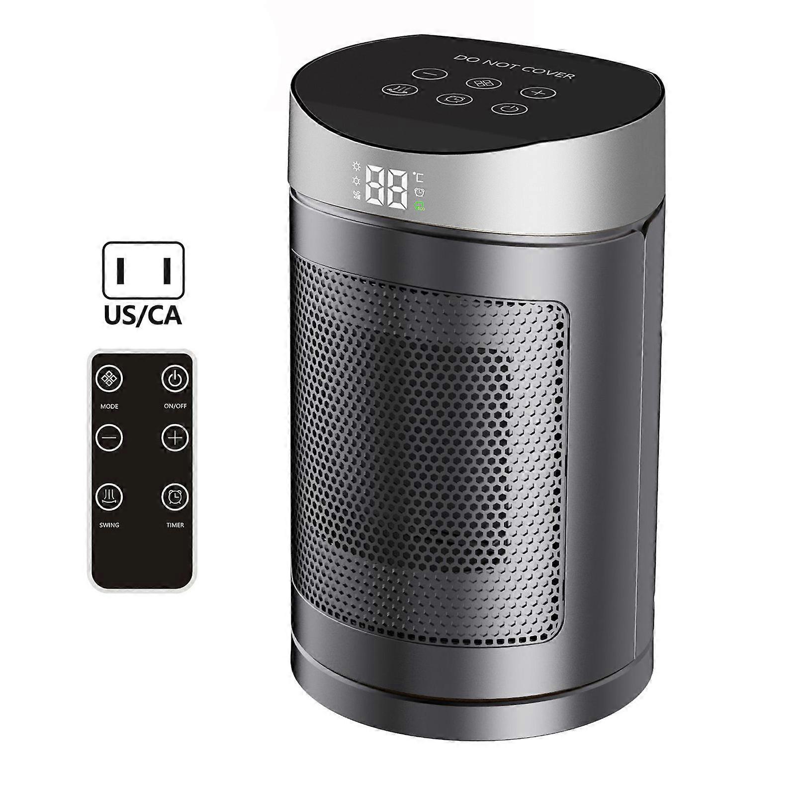 Portable Ceramic Electric Heater - 4 Modes Fan Heater for Indoor Use with Remote Control for Adjustable Comfort