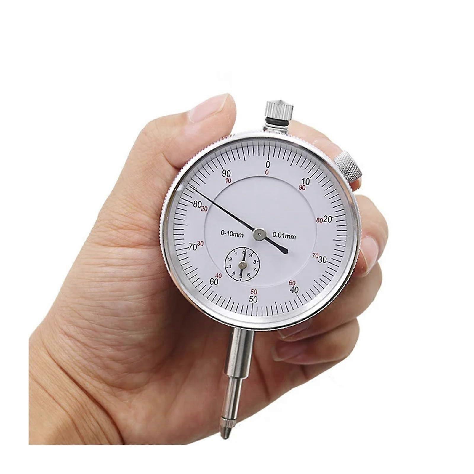 010mm Micrometer Dial Indicator 0.01mm Resolution Dial Gauge Base Bracket
