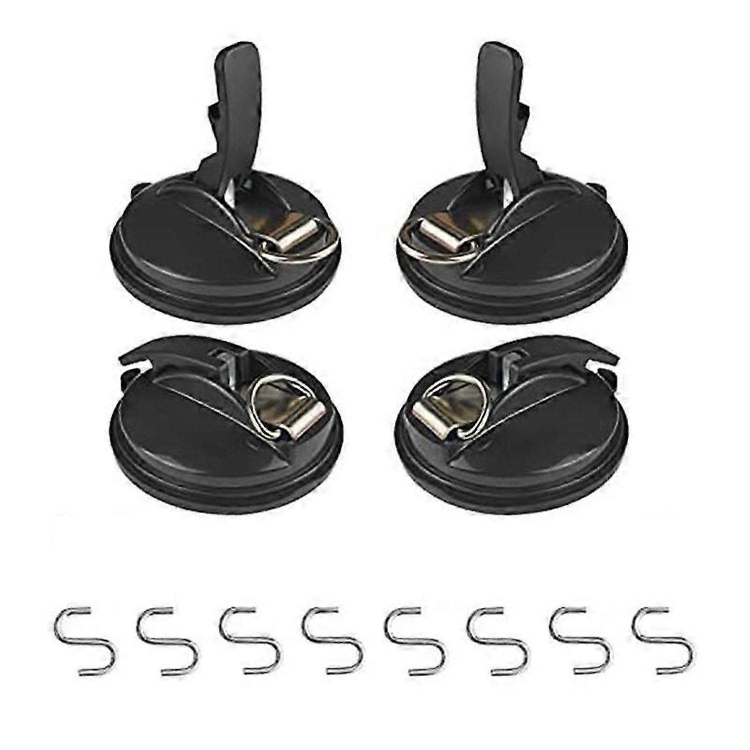 4Pcs Anchor Strong Suction Cups with Hooks for Fixing Car Awnings