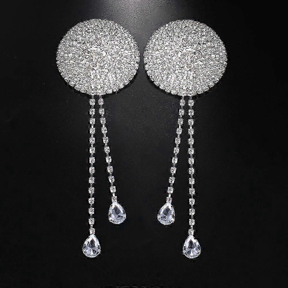 Nipple Pasties Sticker- Chest Covers with Tassel Breast Patch Pad, Adhesive Invisible Bra