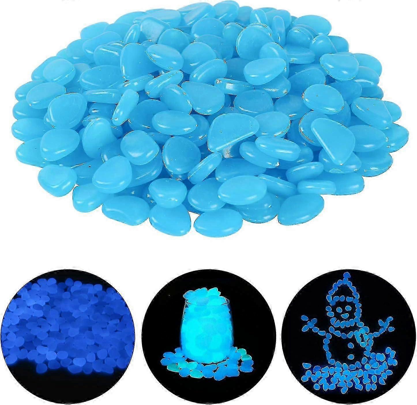 200 Luminous Stones - 10 Pack Light Blue
