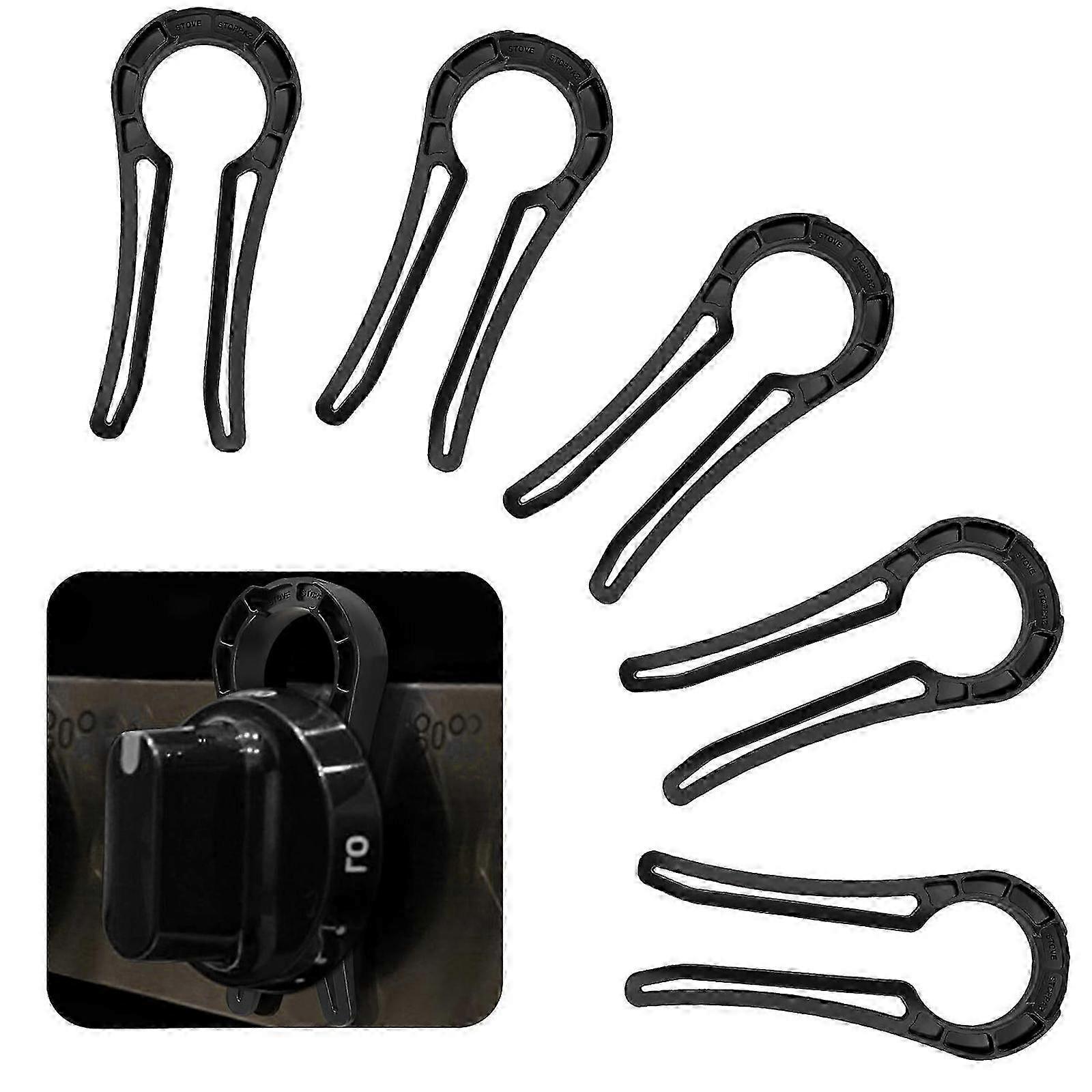 Barnsäkra ugnsknopplås - 5-pack spisskydd 2025