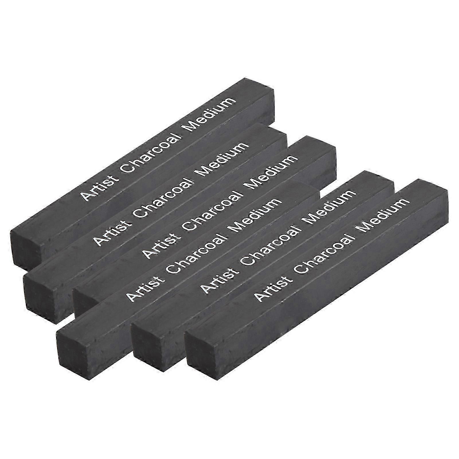 6 قطع عصي الفحم المضغوطة ساحة سوداء ناعمة / متوسطة / صلبة رسم الجرافيت قلم رصاص الفن اللوازم