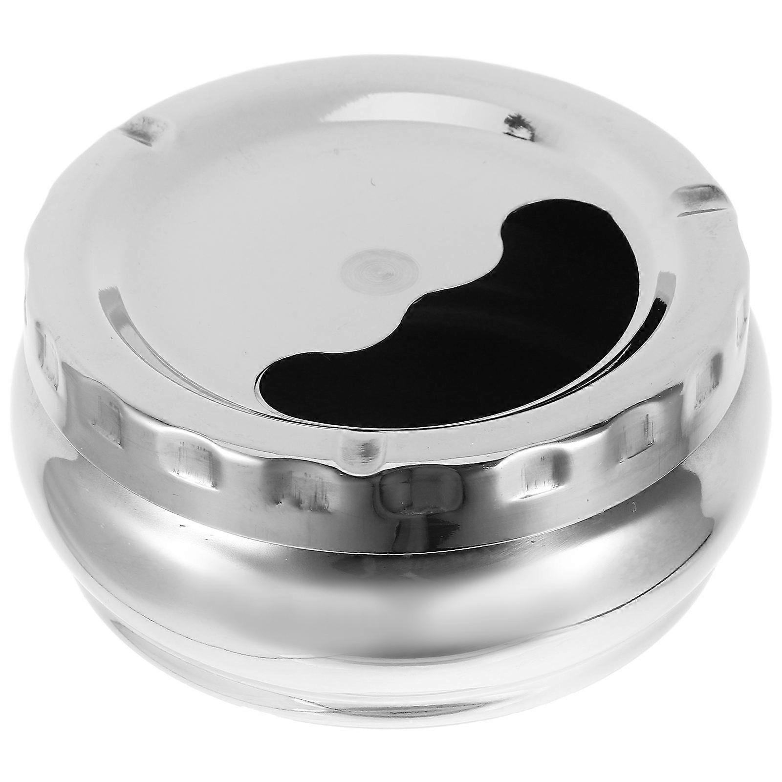 Home Ashtrays Portable Ashtray for Storage 3Pcs Stainless Steel Silver