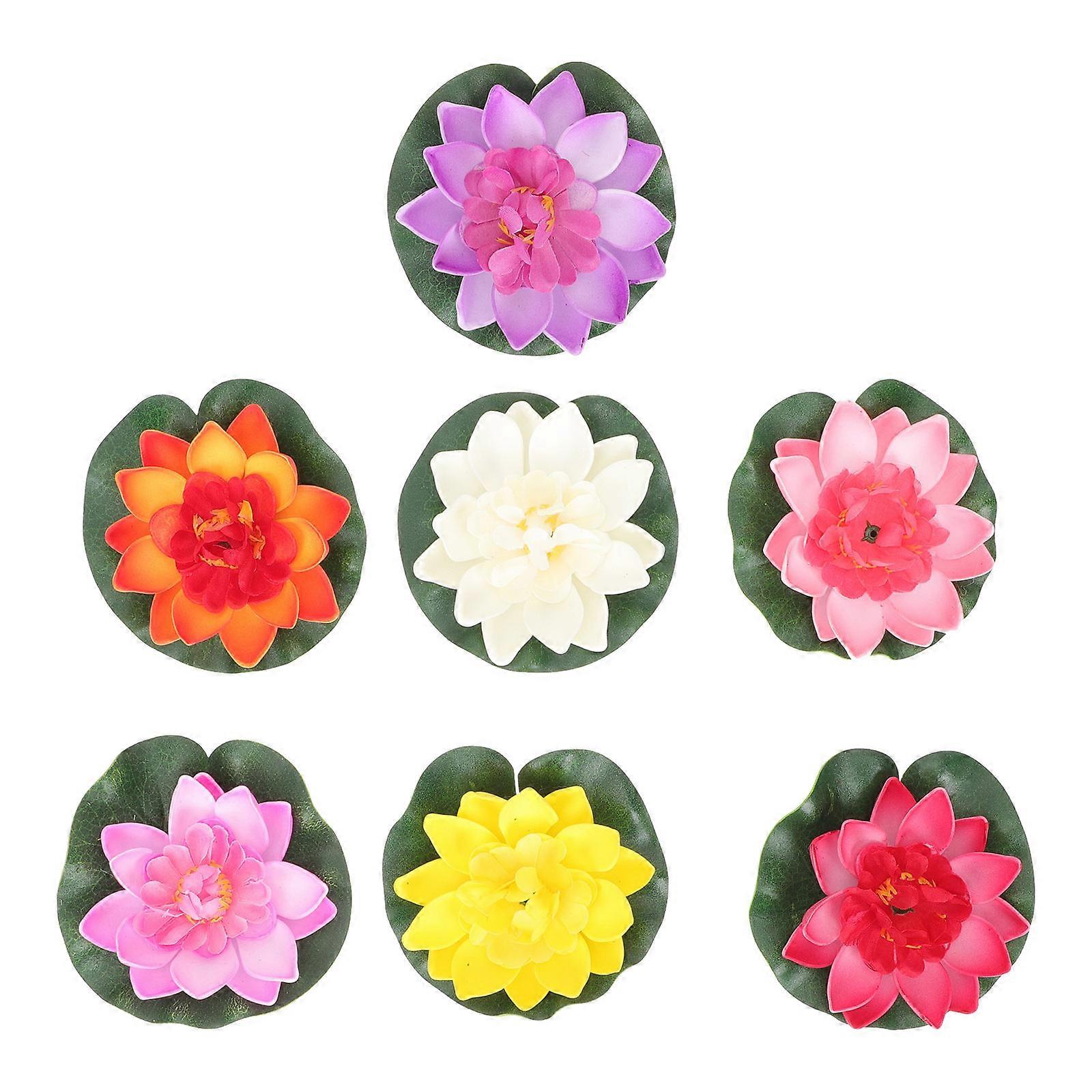 Artificial Lotus Flowers Eva Floating Lotus Decoration for Pool 14Pcs
