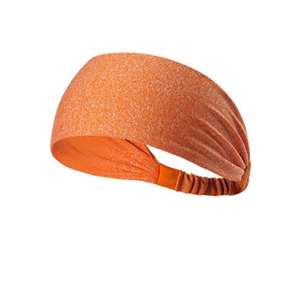 Yoga Headband for Exercise Elastic Wicking Non Headband Orange