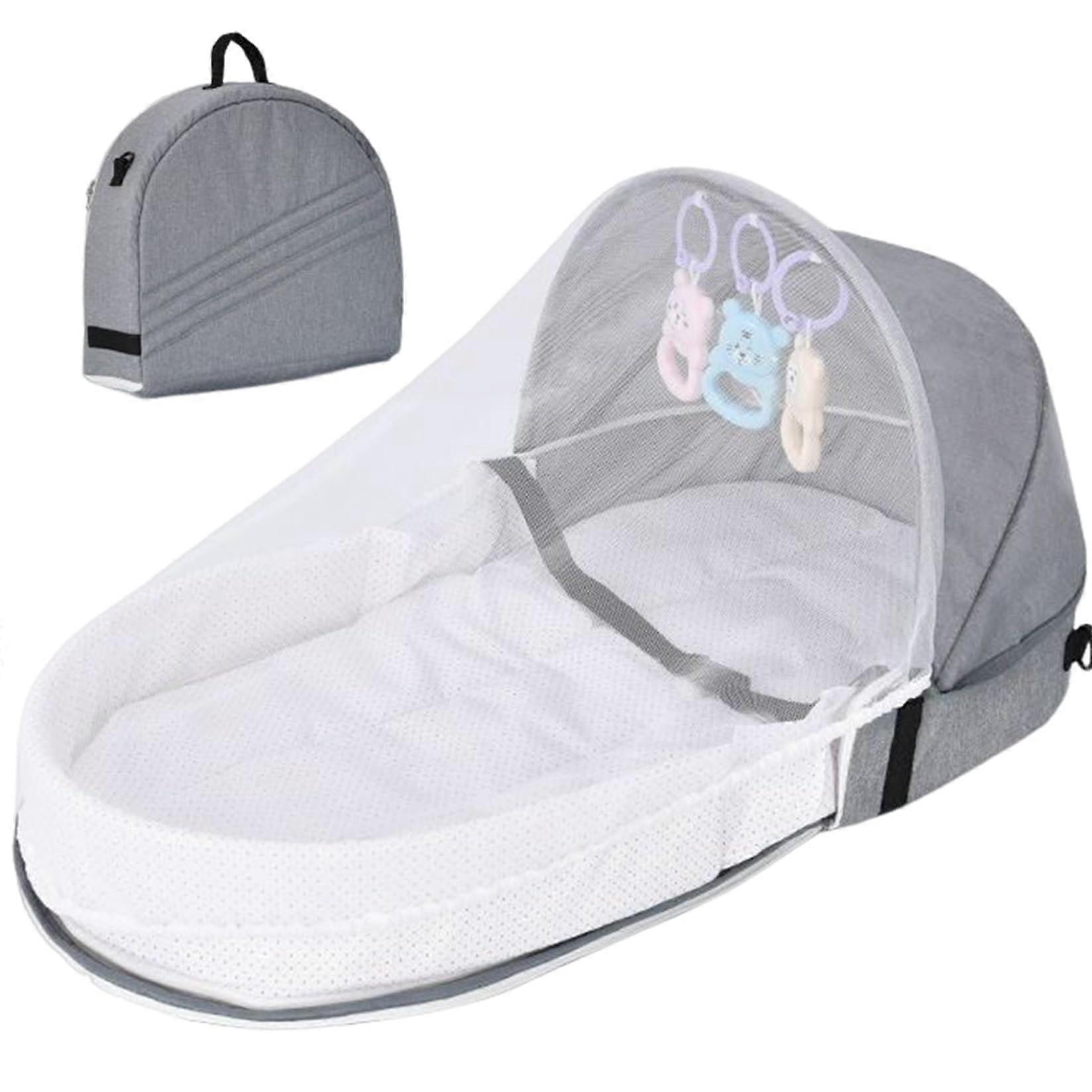 Travel Baby Bed Portable Bassinet Travel Cot For Newborns Gray Nest Pod