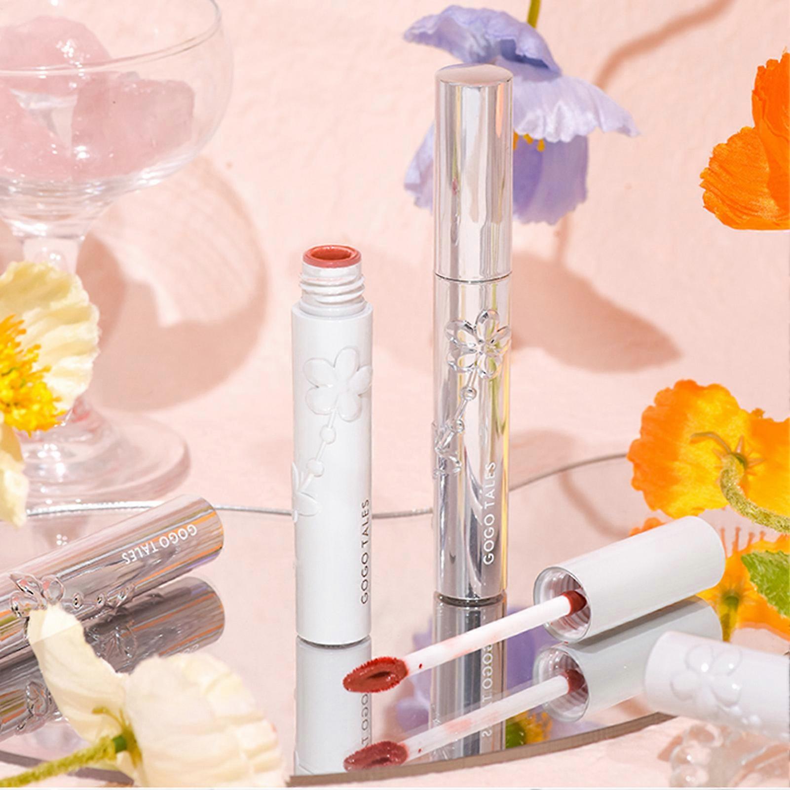 gogotales 3.5g Matte Lip Gloss Glaze Velvet Smooth Moisturizing Waterproof Non-stick Cup Lip Mud