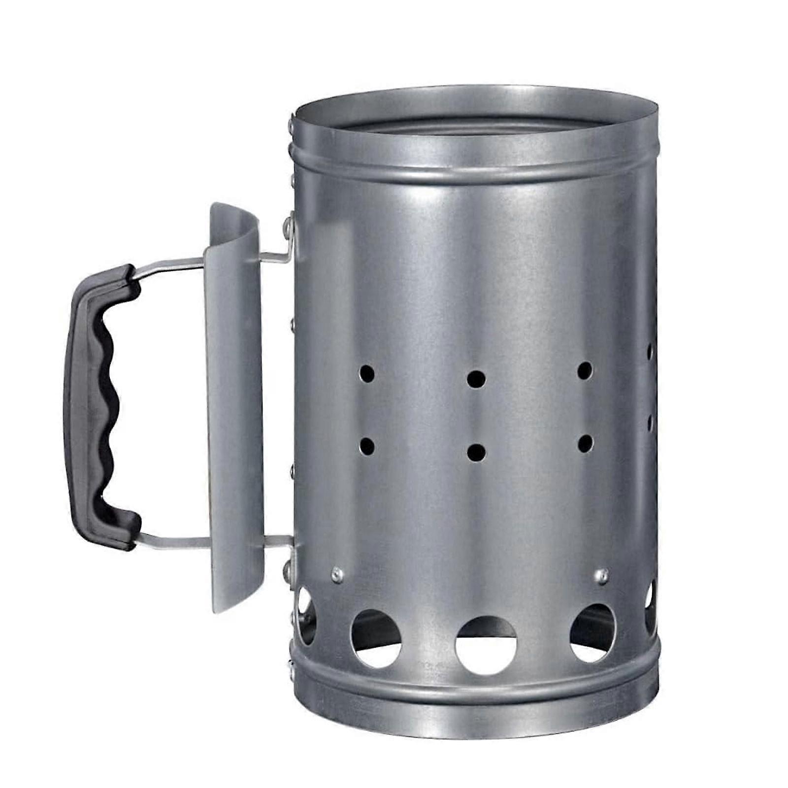 Professional Stainless Steel Fires Starter Bucket For Patios Parties And Picnics Ergonomic Handle Charcoal Starter Multicolor