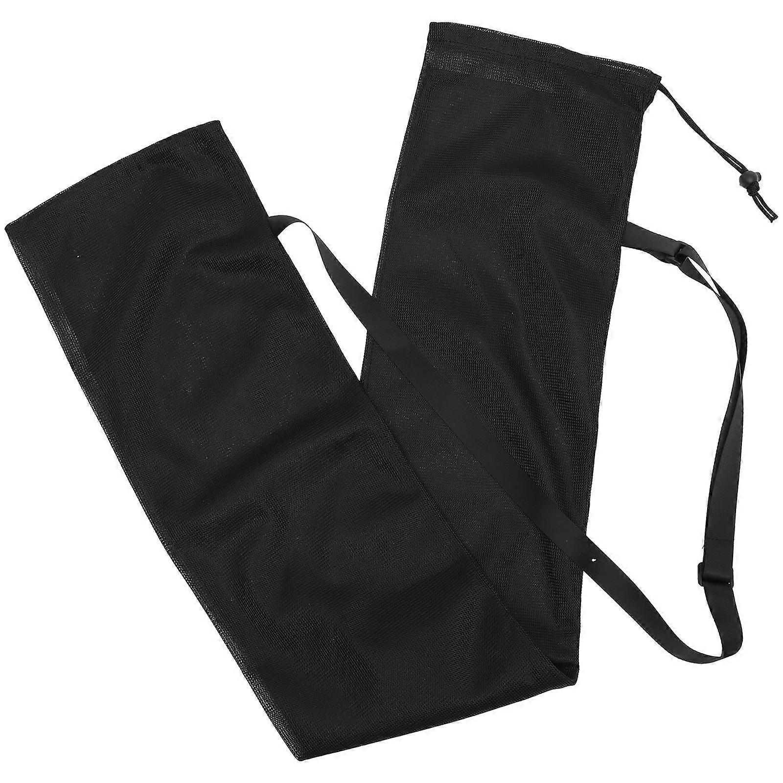 Watercraft Paddle Cover Boat Paddle Bag for Outdoor Activities Polyester Black with Drawstring Design 1Set