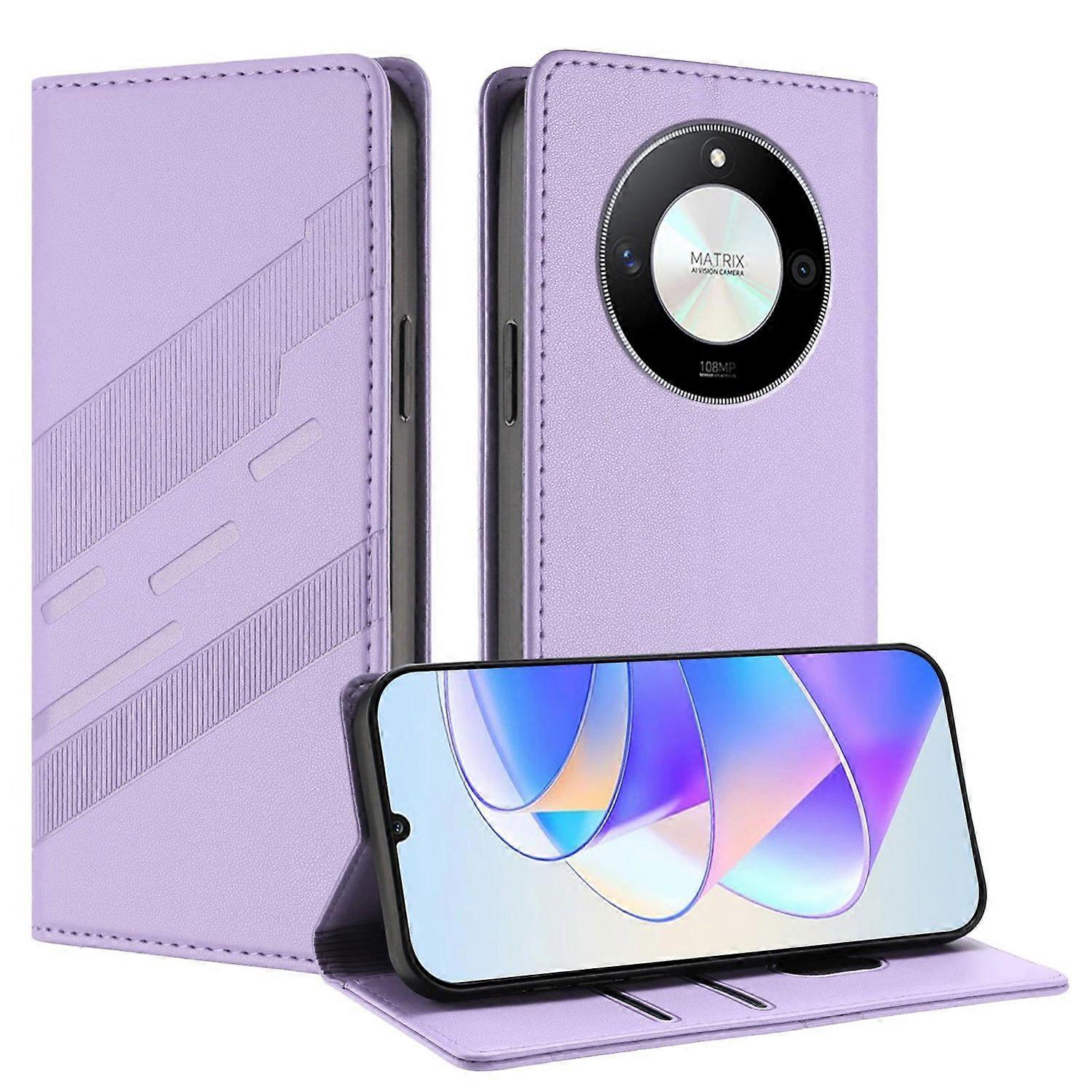 Embossed Wallet PU Case For Honor Magic6 Lite / X9b 5G