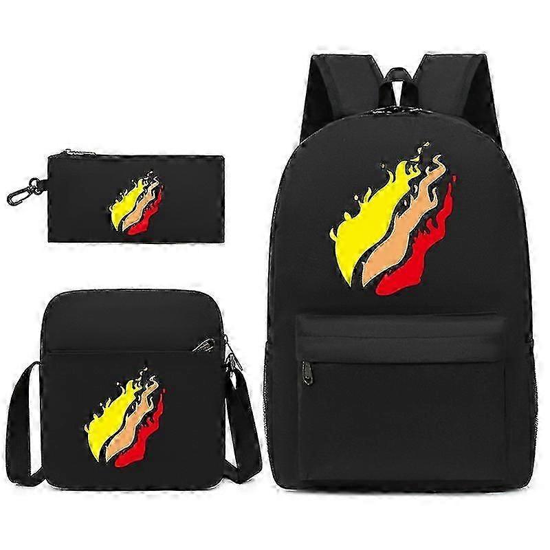 Fritid Prestonplayz Student Schoolbag Ryggsäck Liten axelväska Penna väska Tredelad uppsättning