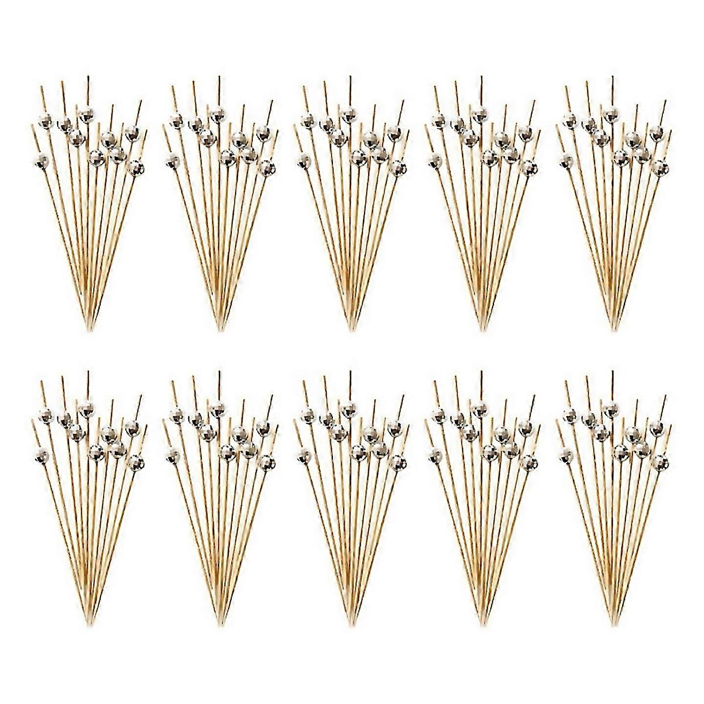 For Disco Ball Decorative Toothpicks For Appetizers Fancy Bamboo Skewers