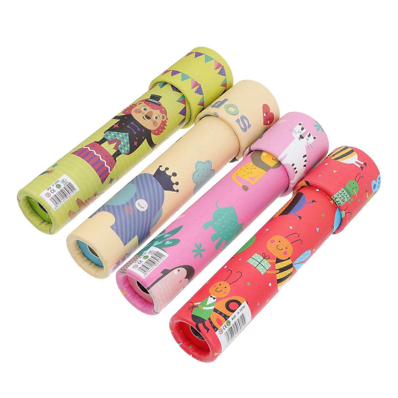 Assorted Color Kaleidoscope Toy for Kids Play 4Pcs Paper Set