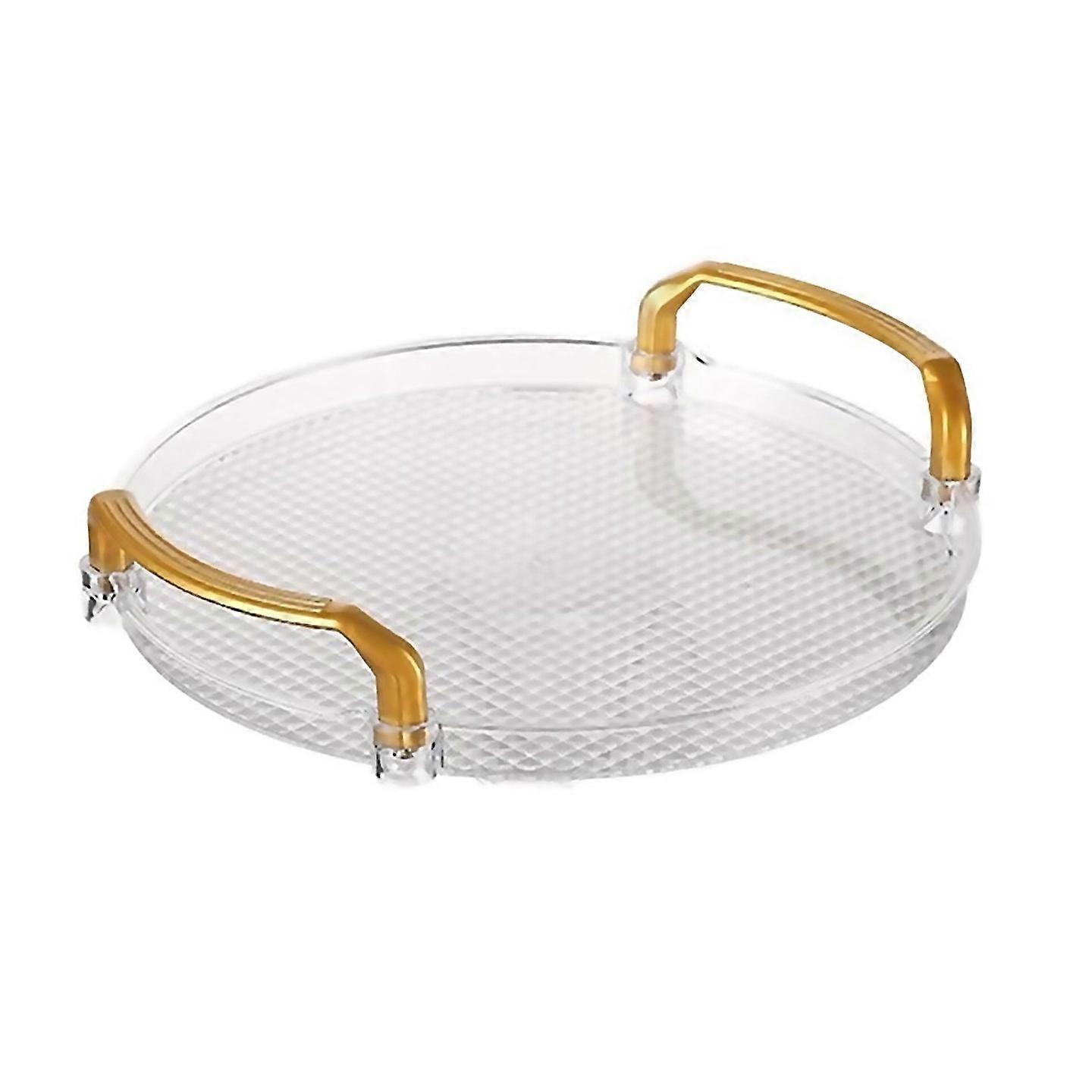 For Acrylic Clear Round Serving Tray Bathroom Vanity Tray