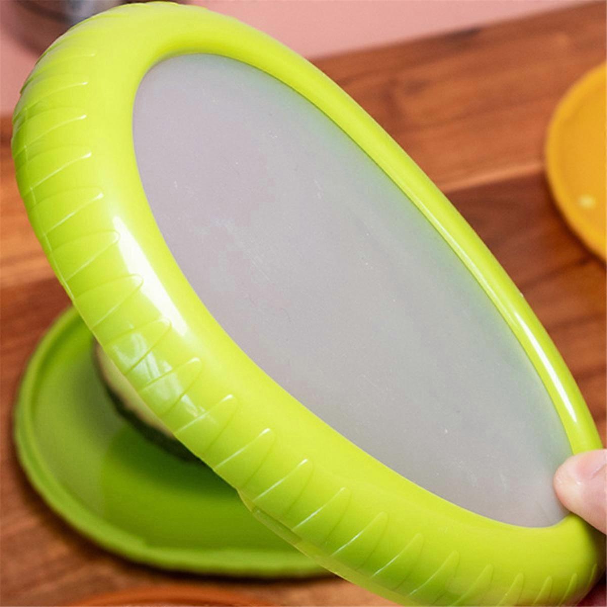 Reusable Fruit and Veggie Savers ,Vegetable Storage Box, yellow+green