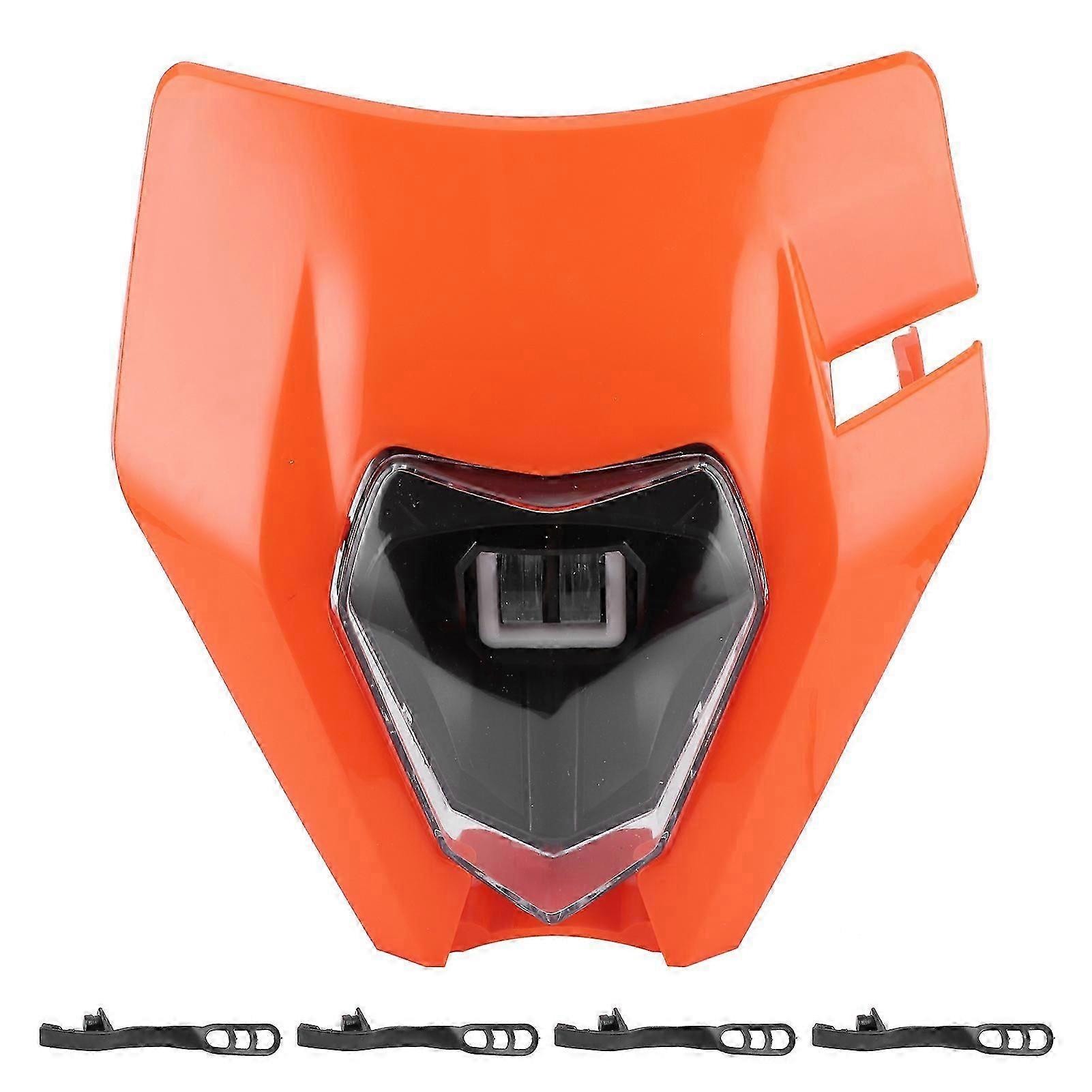 Universal Motorcycle Headlight High/Low Beam LED Headlamp 60W 6000K Daytime Running LampOrange