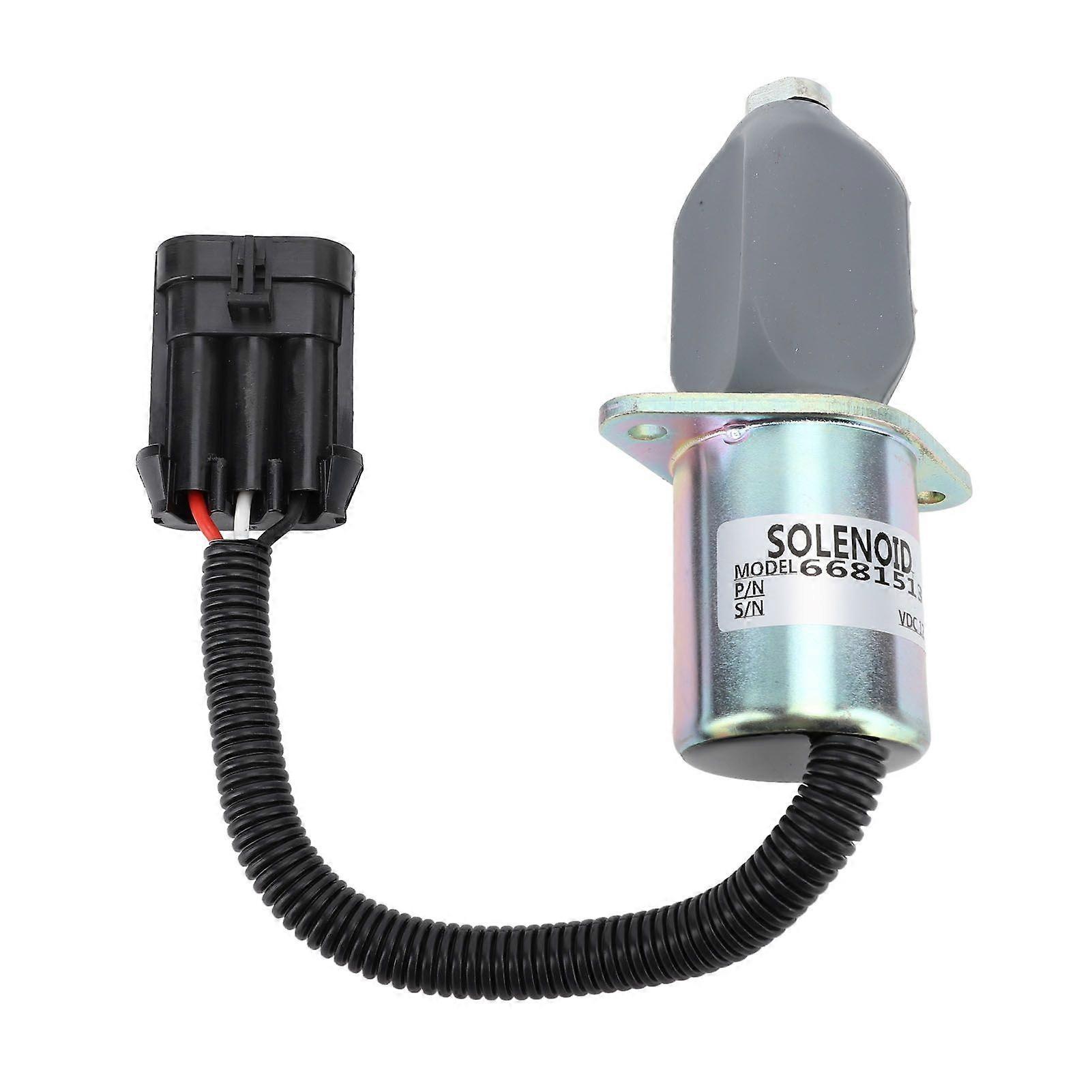 12V Fuel Shut Down Solenoid 6681513 Accurate Anti Interference Generator Fuel Cut Off Solenoid Valve for Replacement
