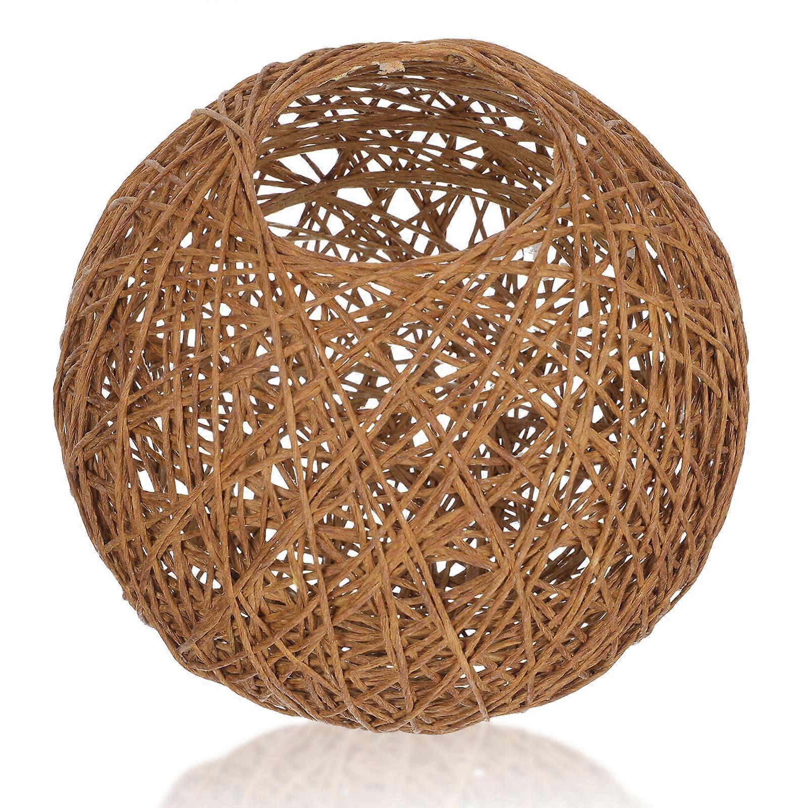 3Pcs Rattan Lampshade Ball Shape Ceiling Light Cover for Home