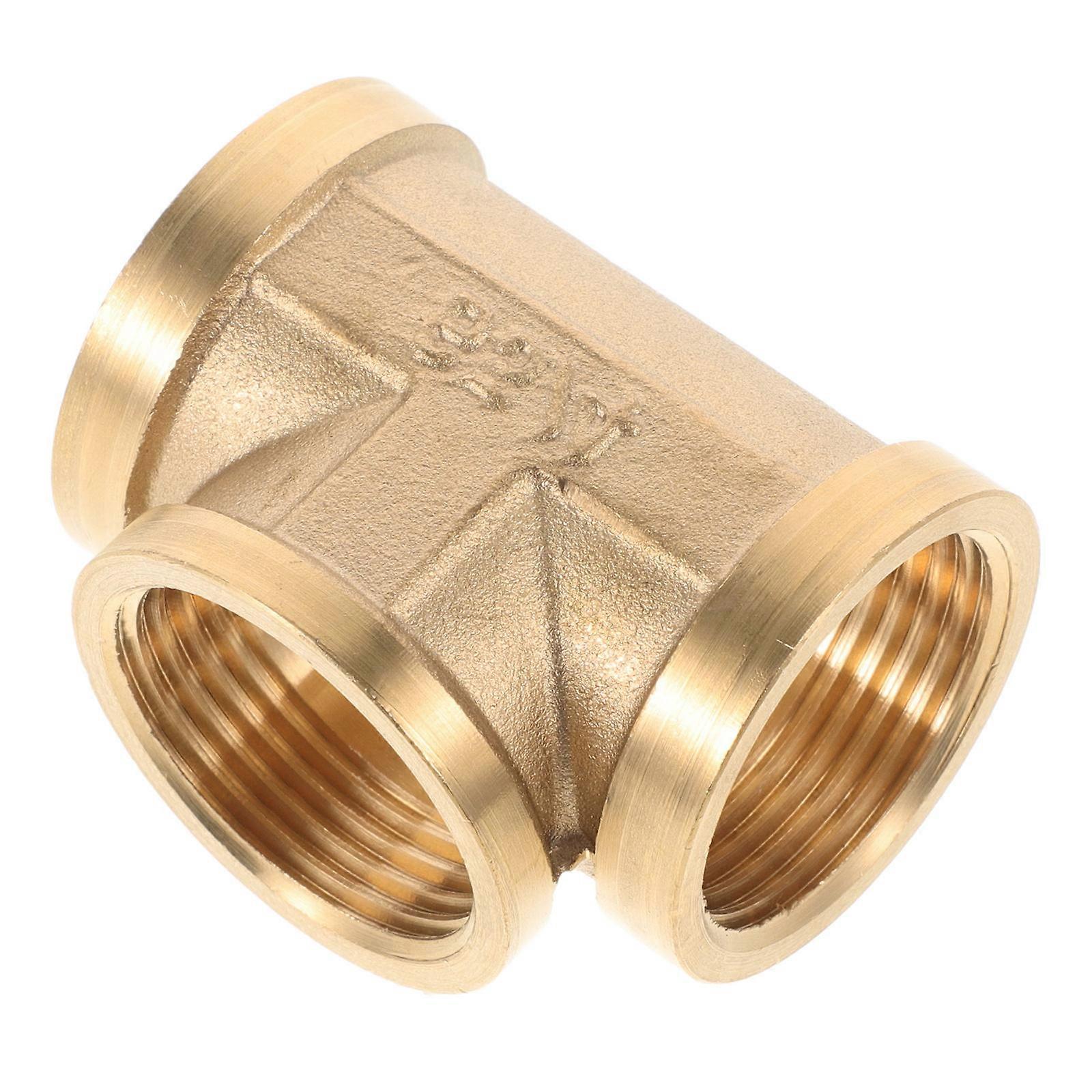 Industrial Copper Pipe Tee Connector for Plumbing 5Pcs Pipe Fitting