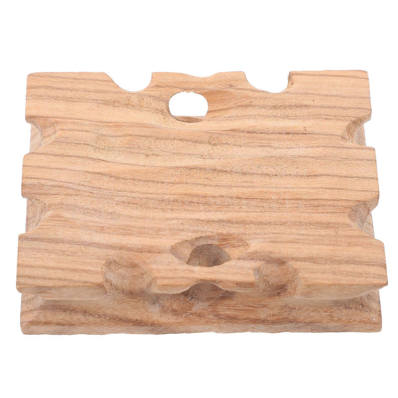 Wooden Display Base for Display 3Pcs Beige Wood Stand for Decoration