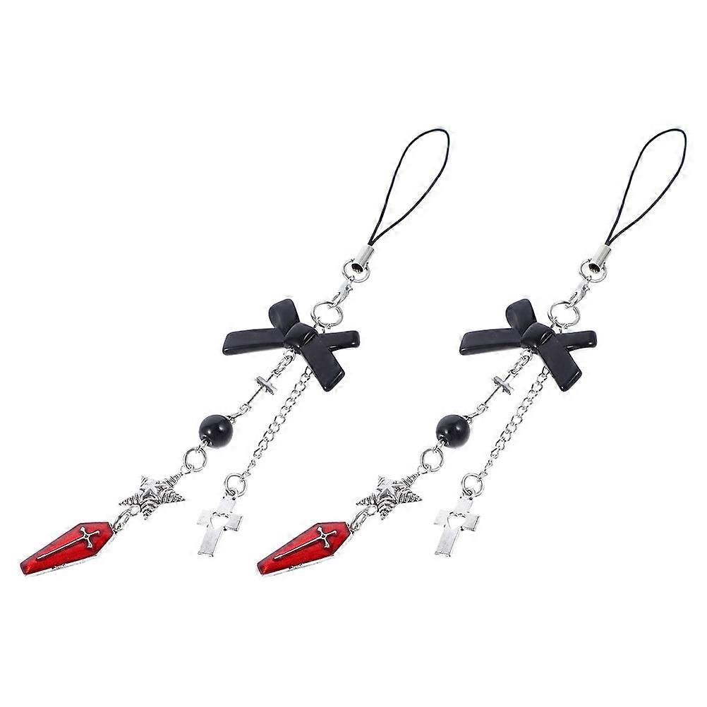 Phone Charm Strap Versatile Phone Charms For Women Multi Alloy Secure Attachment 2Pcs